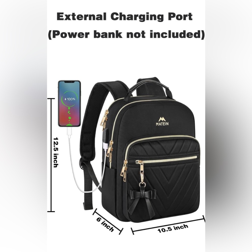 Mini Backpack for women with USB Charging Port, Small Casual* Black *Brand New*